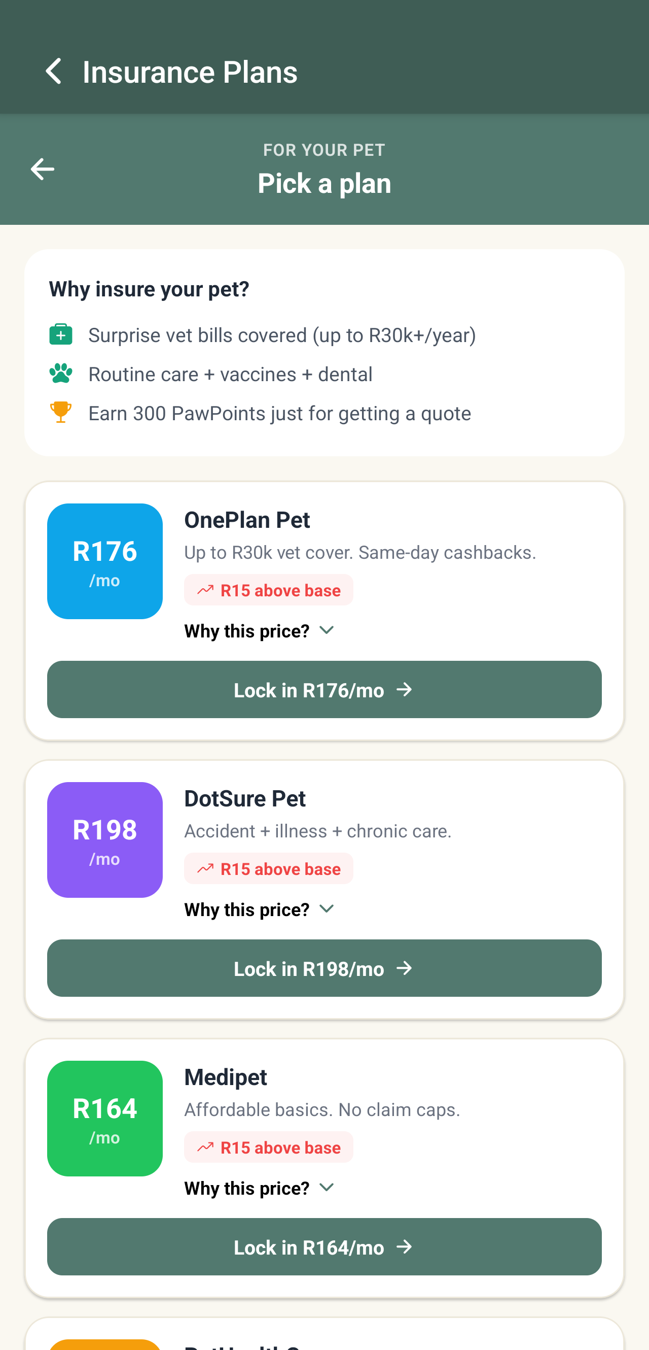 Insurance + claims — Winkeey app screen